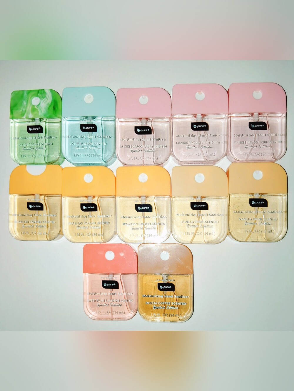 12 Limited Edition B-pure Moisturizing Hand Sanitizer Seceral Scents New